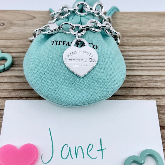Return to Tiffany Heart Tag Bracelet Silver 7.5 inches